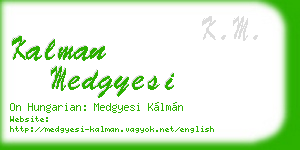 kalman medgyesi business card