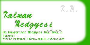 kalman medgyesi business card